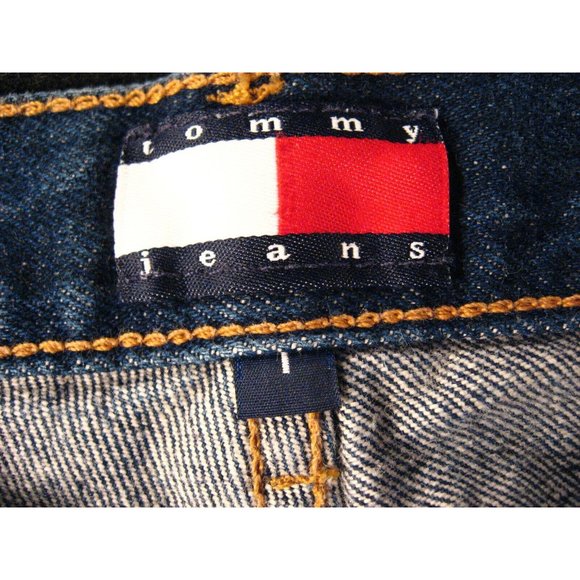 TOMMY Jeans Womens Size 1 26 x 31 MEASURED Blue Denim Flare - Picture 7 of 11